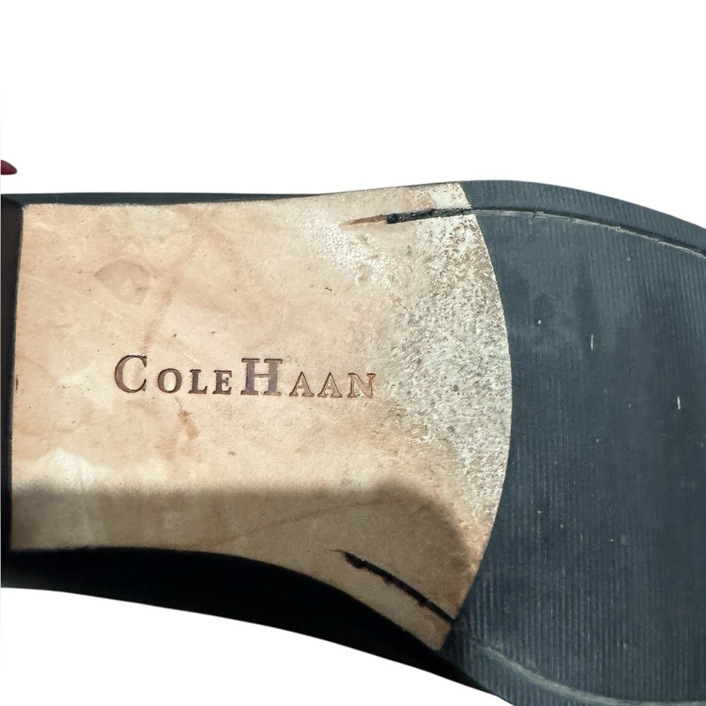 Cole Haan Black Leather Slide Loafers w/ Olive Saddle Strap | Women’s 8 - Picture 9 of 9